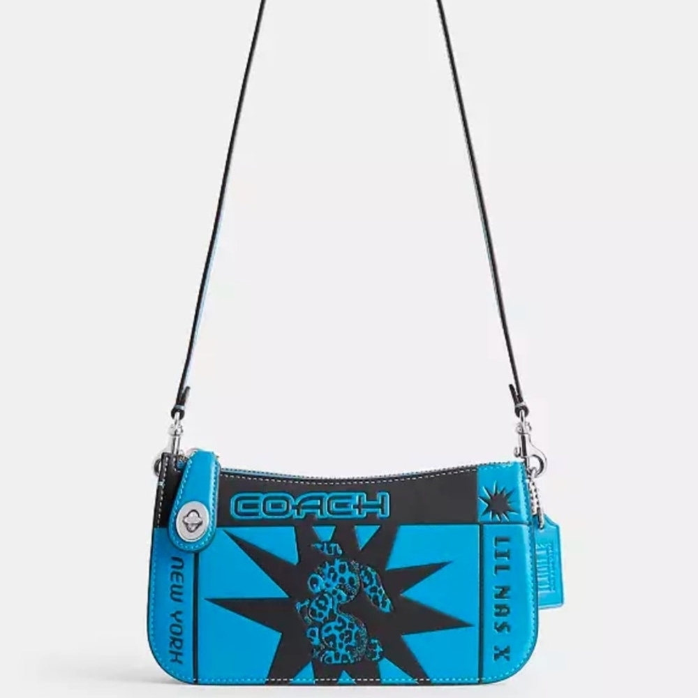Coach Black and Blue Graphic Crossbody Bag